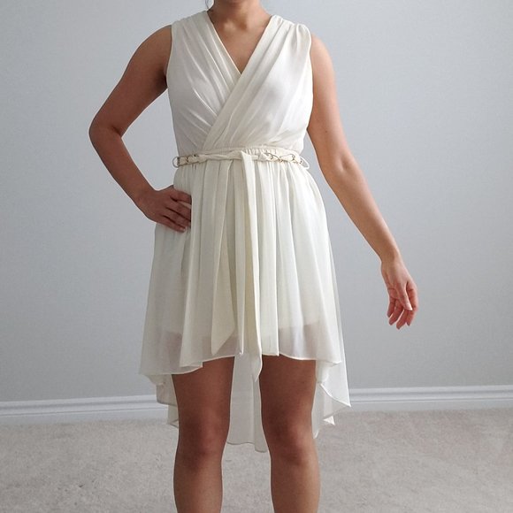 Guess High/Low White Dress - Picture 3 of 5